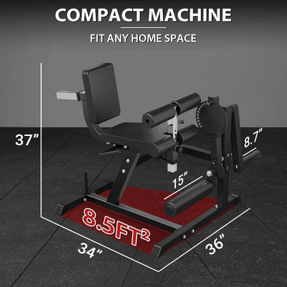 Leg Extension & Curl Machine — Adjustable Plate-Loaded Lower Body Trainer