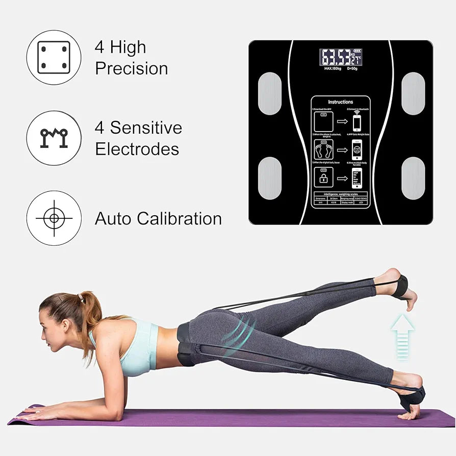 Body Fat Scale – Smart BMI Digital Bathroom Scale with App