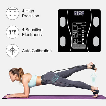 Body Fat Scale – Smart BMI Digital Bathroom Scale with App