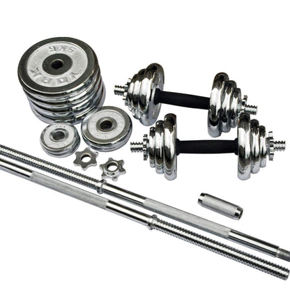 50kg Cast Iron Barbell and Dumbbell Set