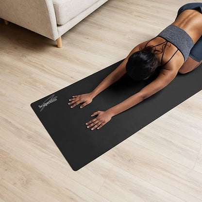 Heavy Duty Commercial Waterproof Black Yoga Training Exercise Gym Mat