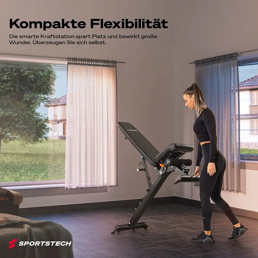 Adjustable Multifunctional Weight Bench with Pull-Up & Dip Station