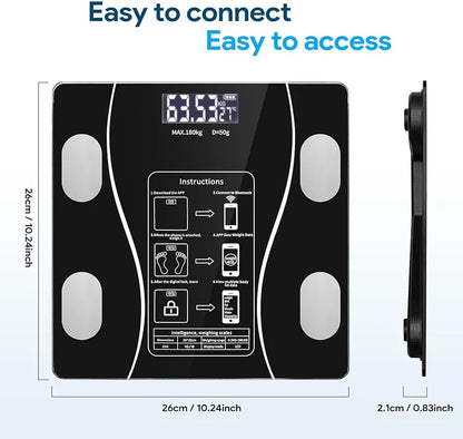 Body Fat Scale – Smart BMI Digital Bathroom Scale with App