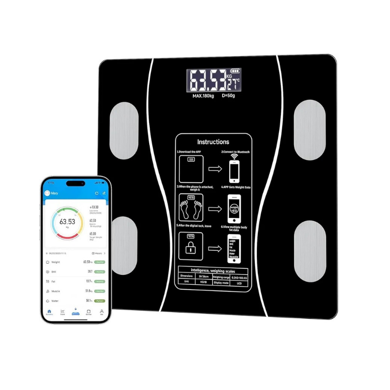 Body Fat Scale – Smart BMI Digital Bathroom Scale with App