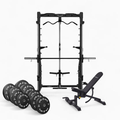 Semi Commercial Power Rack with Smith Machine & Cable System